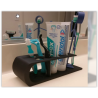 siyah diş macunluk ve banyo organizer