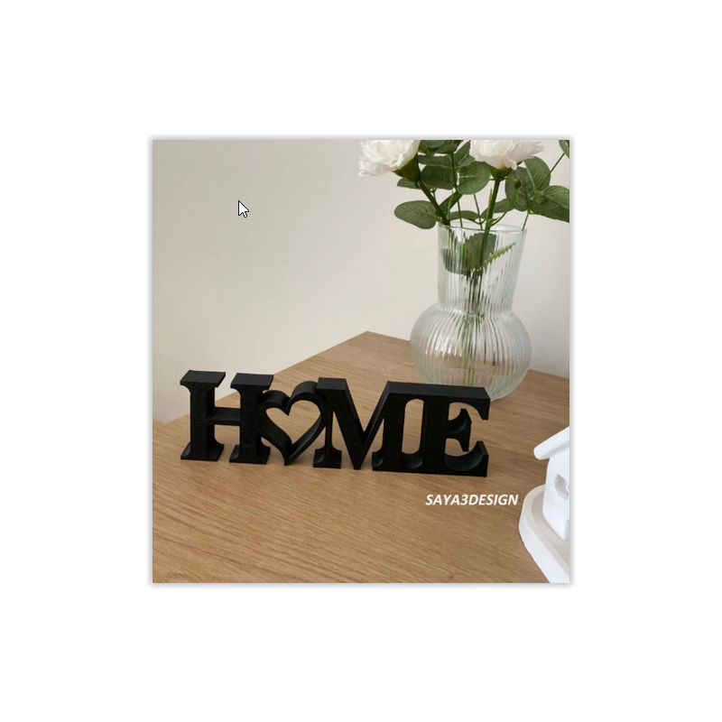 Masaüstü home yazılı dekor